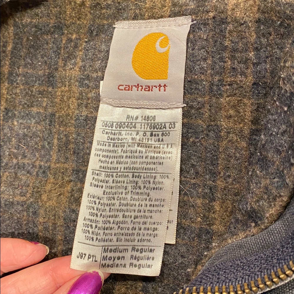 Carhartt Detroit Jacket J97 PTL Medium Petrol Work Wear Utility - Picture 7 of 17